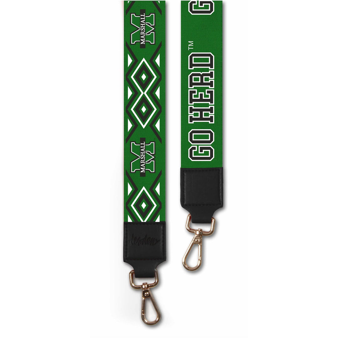 Desden Purse Strap Marshall University purse strap in Green and Black by Desden