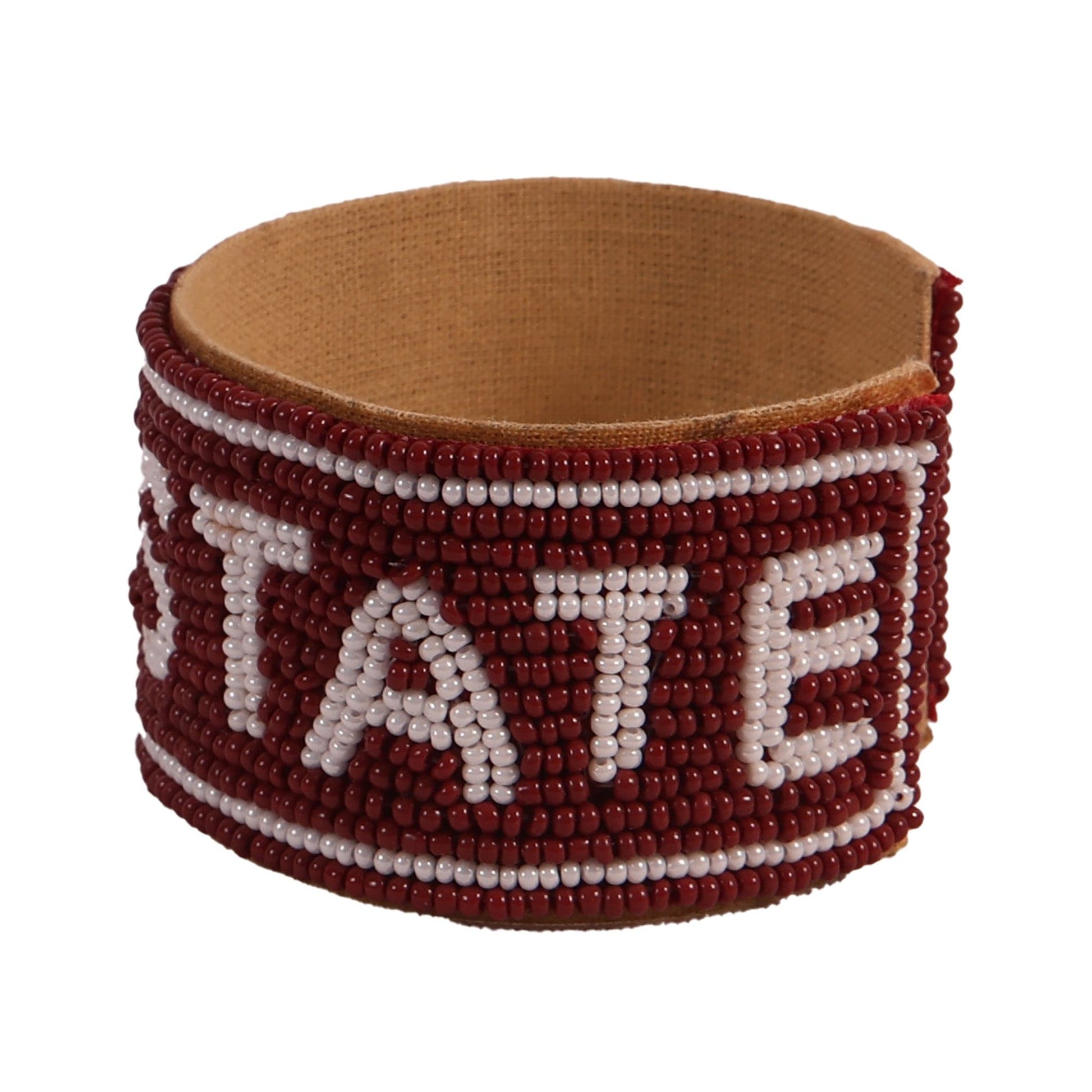 Desden Beaded Cuff Mississippi State Hail State Beaded Cuff in Maroon and White by Desden