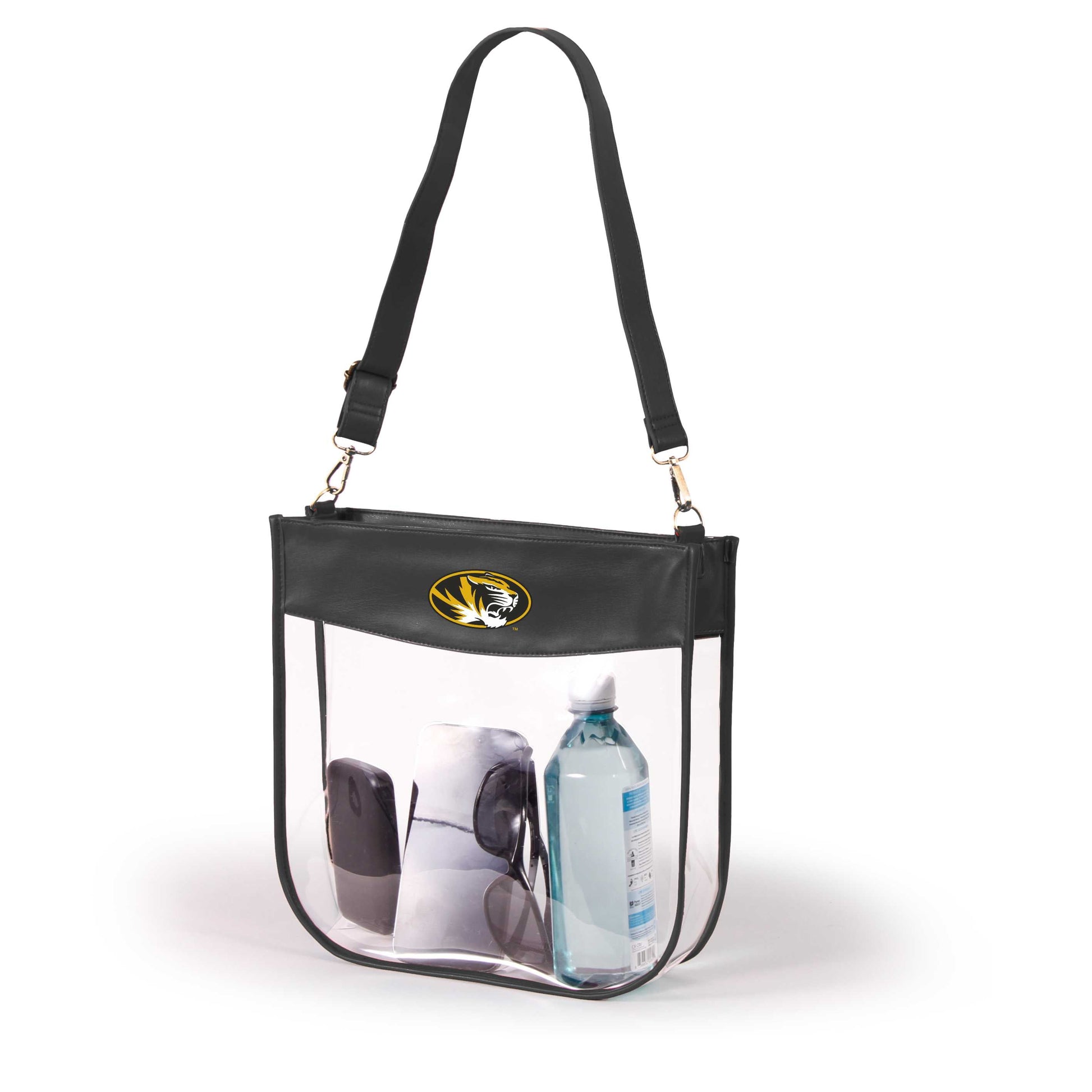 Missouri Kate Large Clear Purse with Zipper, stadium-approved, officially licensed, by Desden