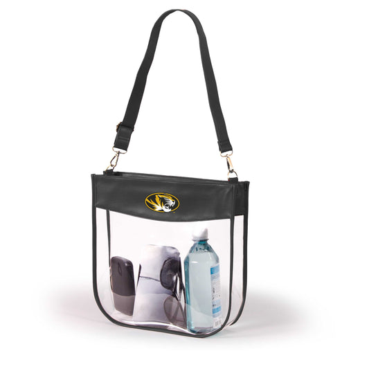 Missouri Kate Large Clear Purse with Zipper, stadium-approved, officially licensed, by Desden
