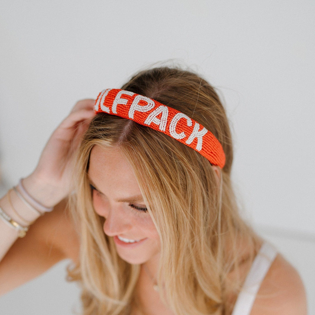 Desden Beaded Headband NC State Wolfpack Headband  by Desden