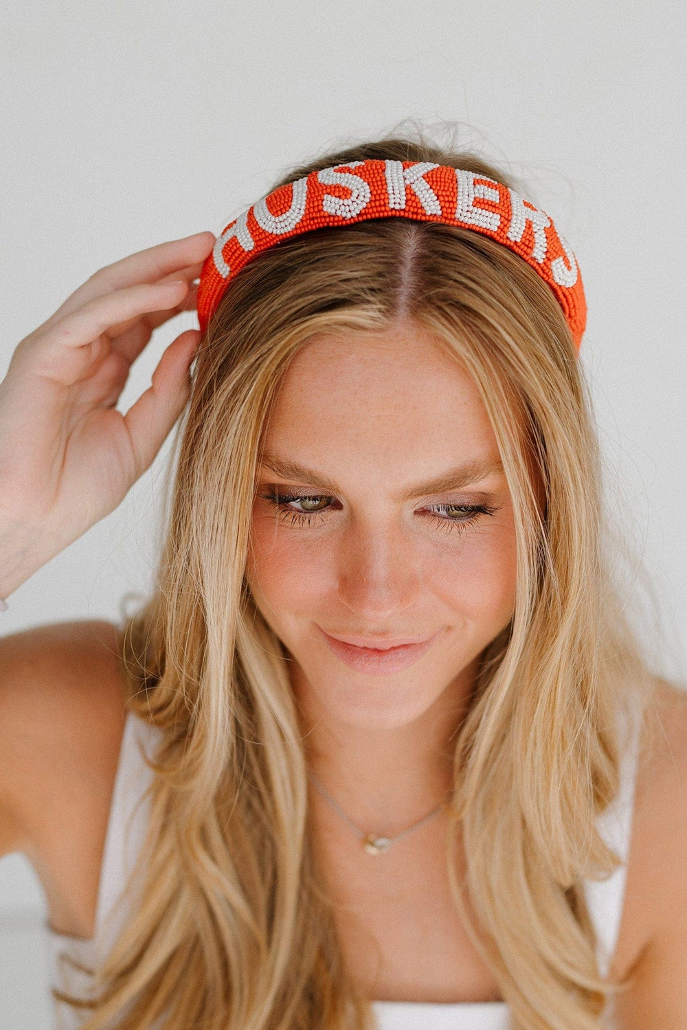 Desden Beaded Headband Nebraska Huskers Beaded Headband  by Desden