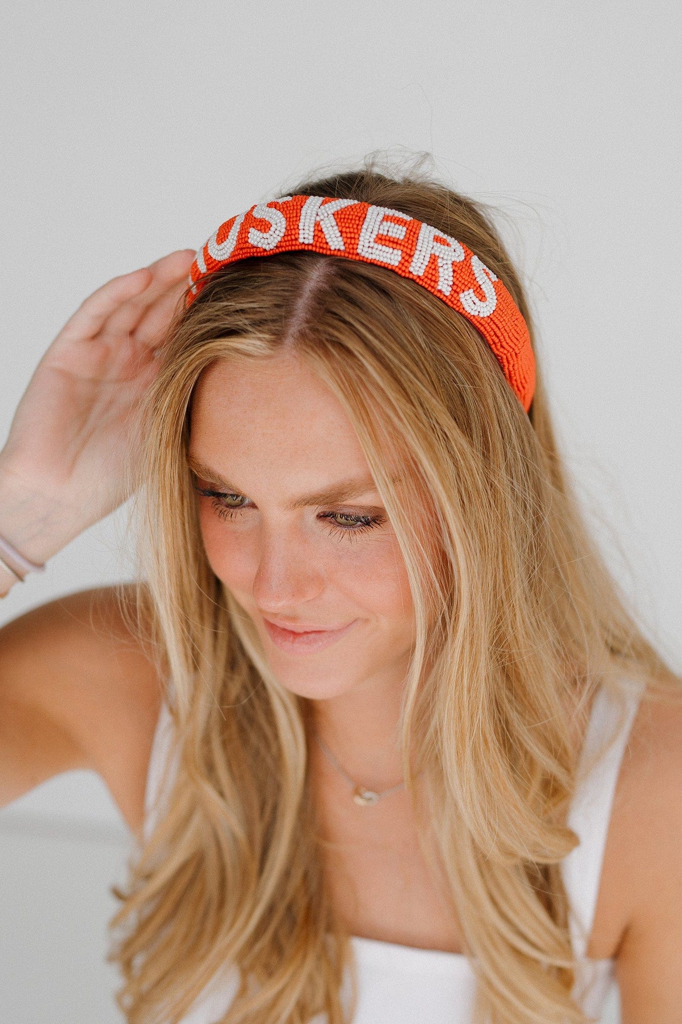 Desden Beaded Headband Nebraska Huskers Beaded Headband  by Desden