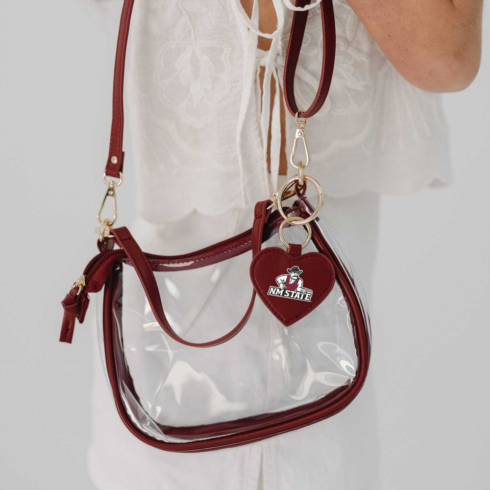 Desden Purse New Mexico State Aggies Clear Clara Purse with Heart Charm