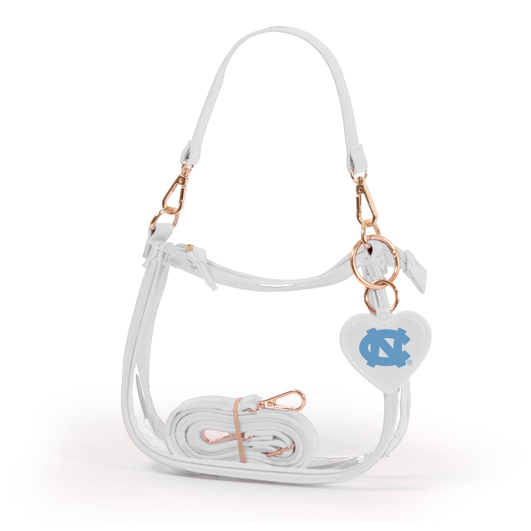 Desden Purse North Carolina Tar Heels Clear Clara Purse with Heart Charm