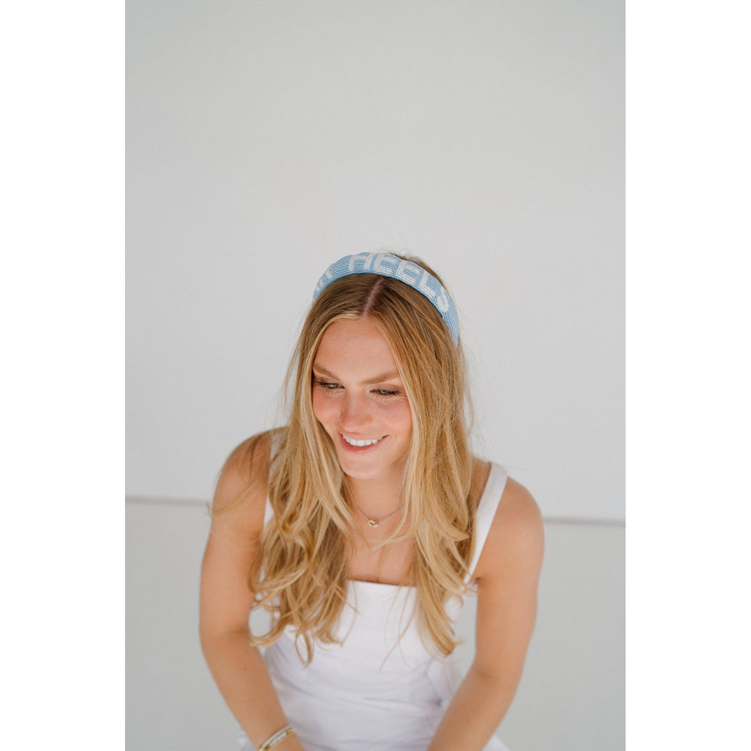 Desden Beaded Headband North Carolina UNC Tarheels Headband  by Desden