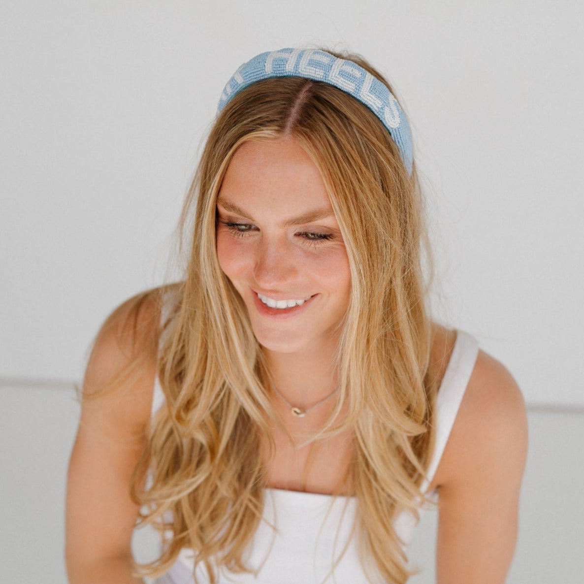 Desden Beaded Headband North Carolina UNC Tarheels Headband  by Desden