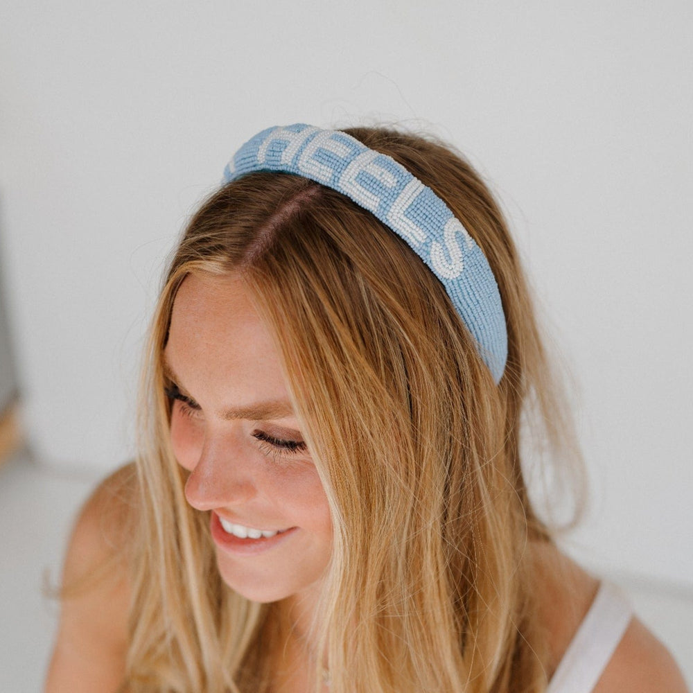 Desden Beaded Headband North Carolina UNC Tarheels Headband  by Desden