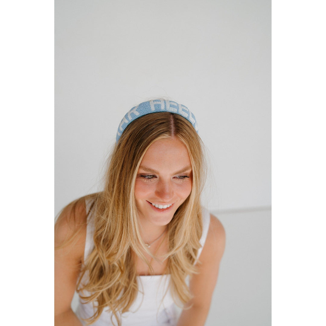 Desden Beaded Headband North Carolina UNC Tarheels Headband  by Desden