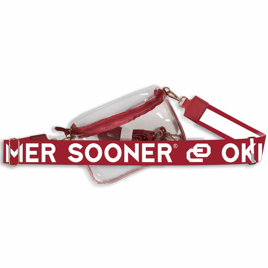 Desden Oklahoma Hailey Clear Sling Bag with Logo Strap by Desden
