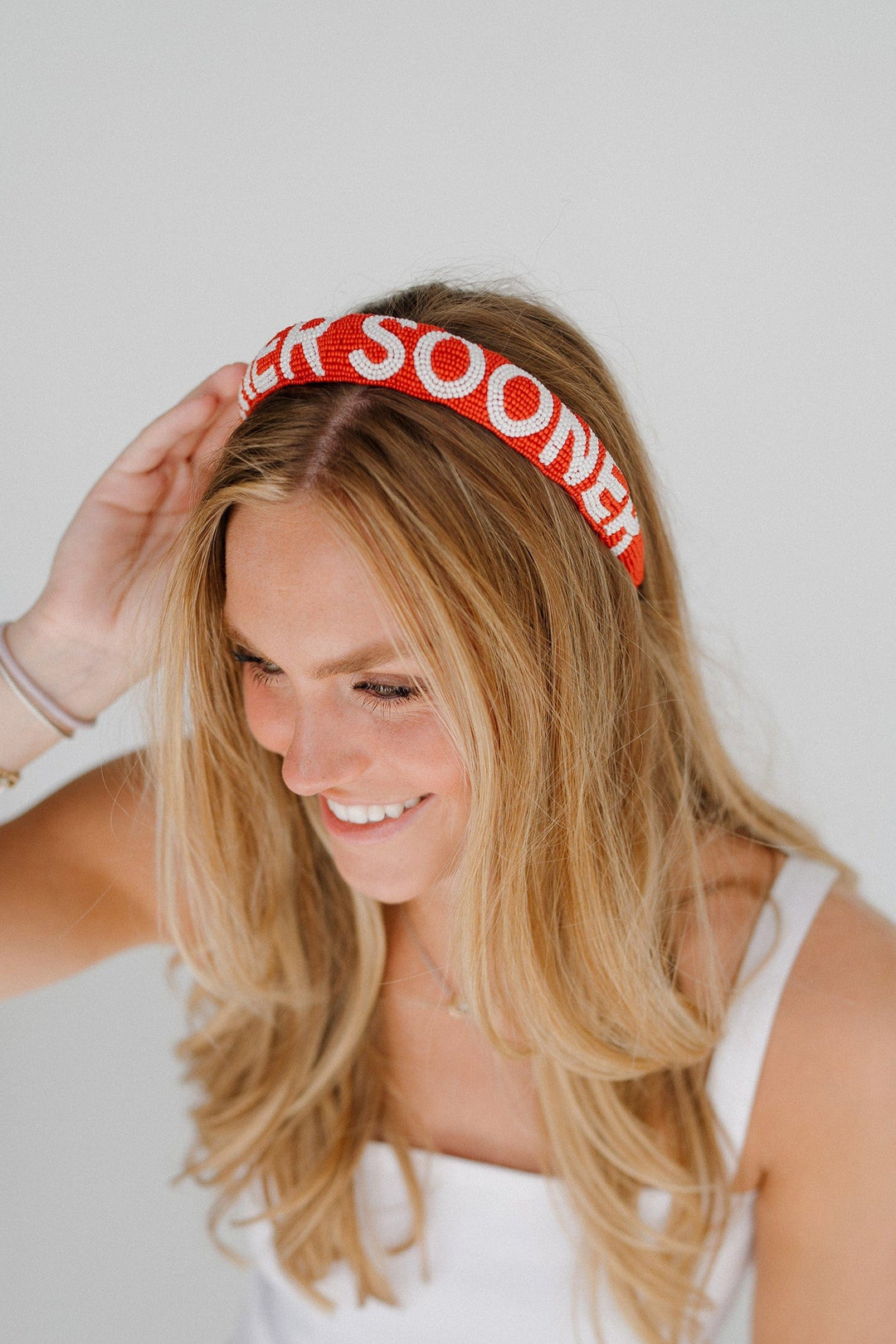 Desden Beaded Headband Oklahoma OU Sooners Headband  by Desden