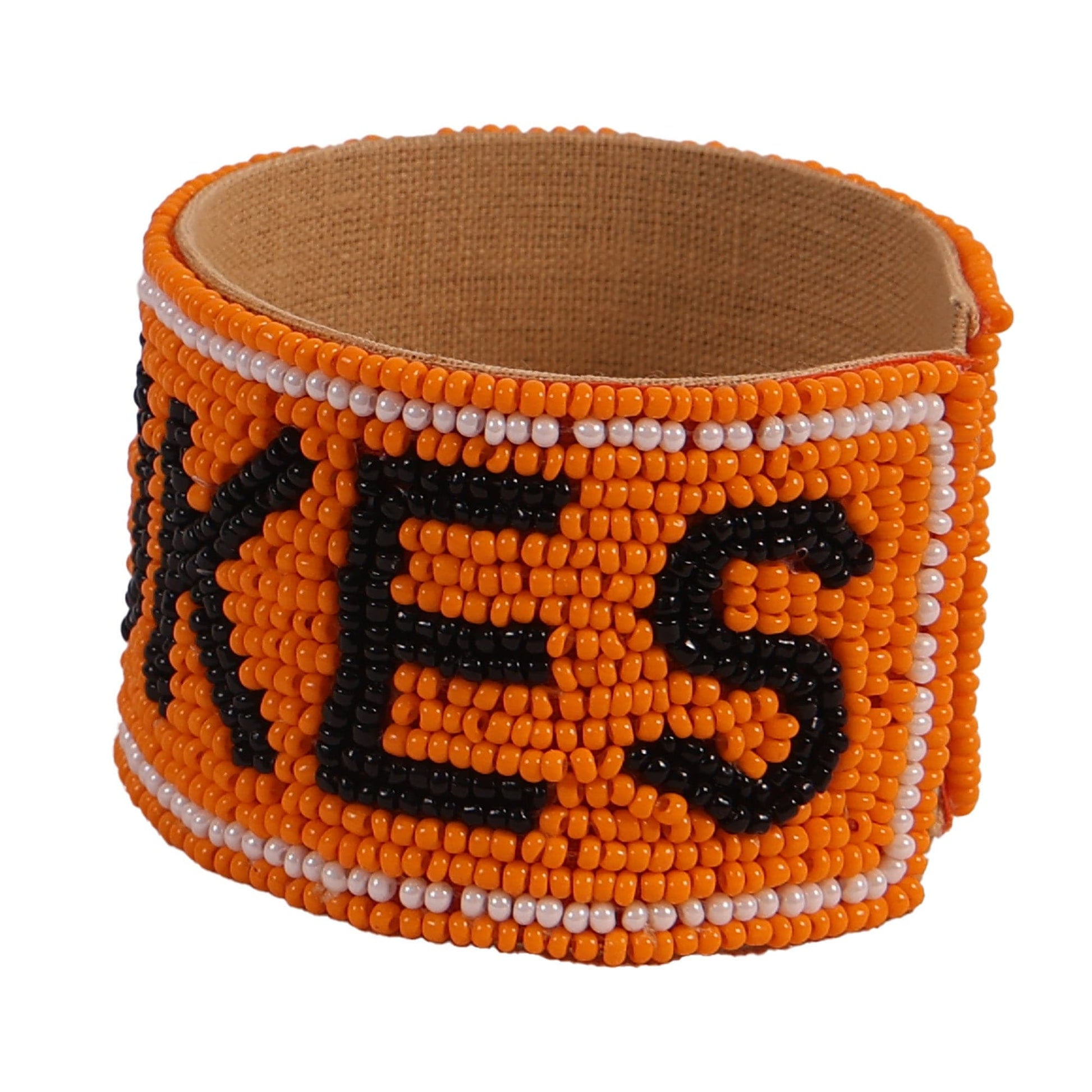 Desden Beaded Cuff Oklahoma State OSU Cowboys Beaded Cuff in Orange and Black by Desden