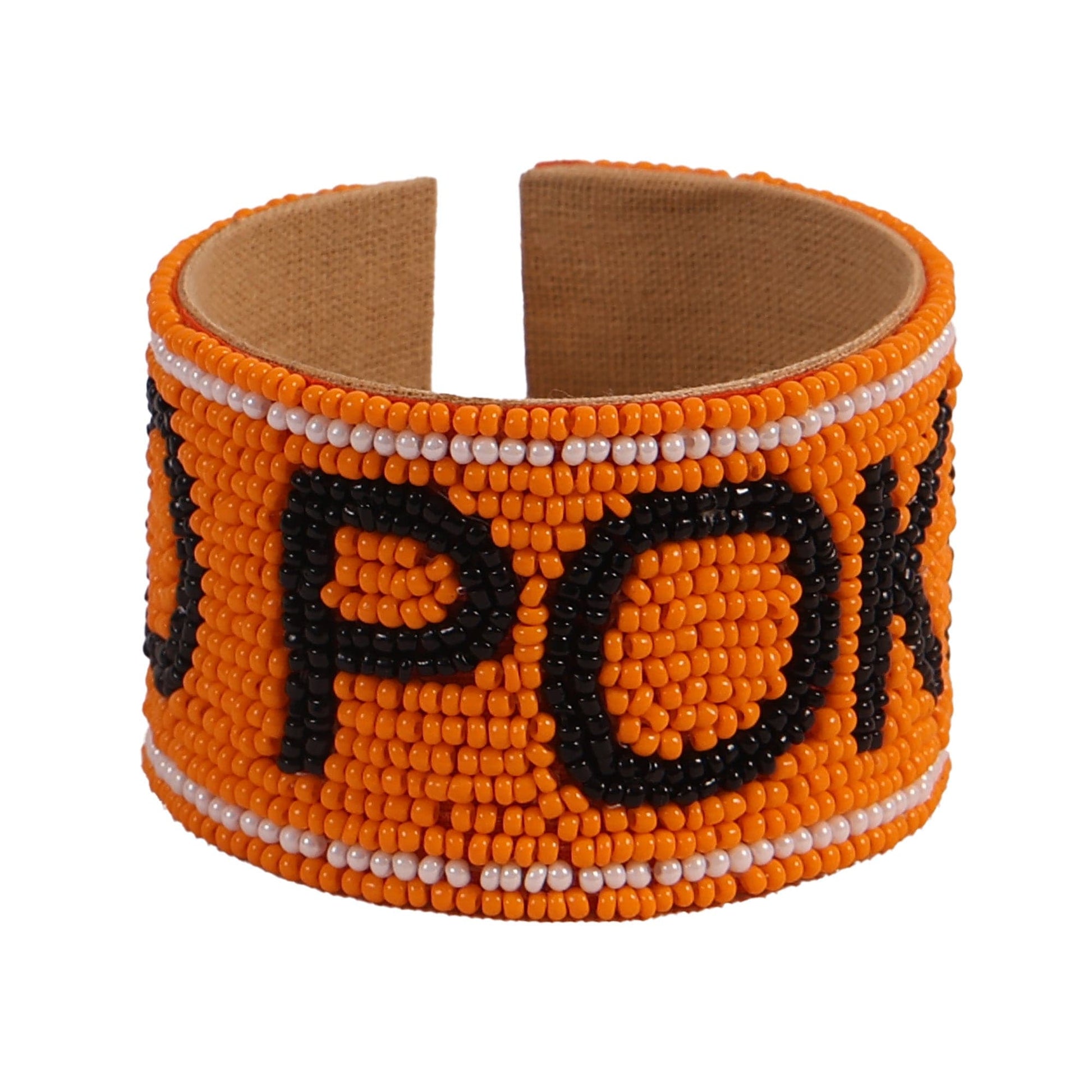 Desden Beaded Cuff Oklahoma State OSU Cowboys Beaded Cuff in Orange and Black by Desden