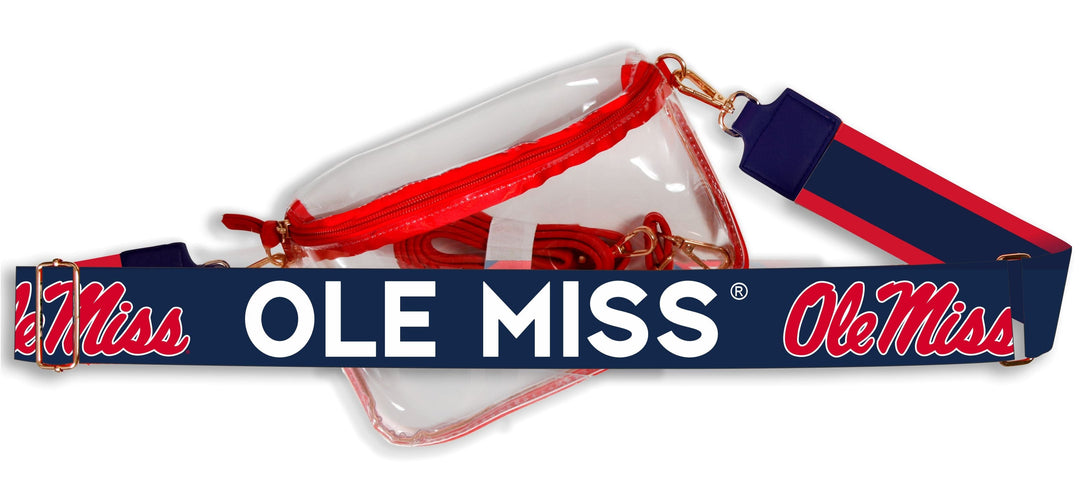 Desden Purse Ole Miss Hailey Clear Sling Bag with Logo Strap by Desden