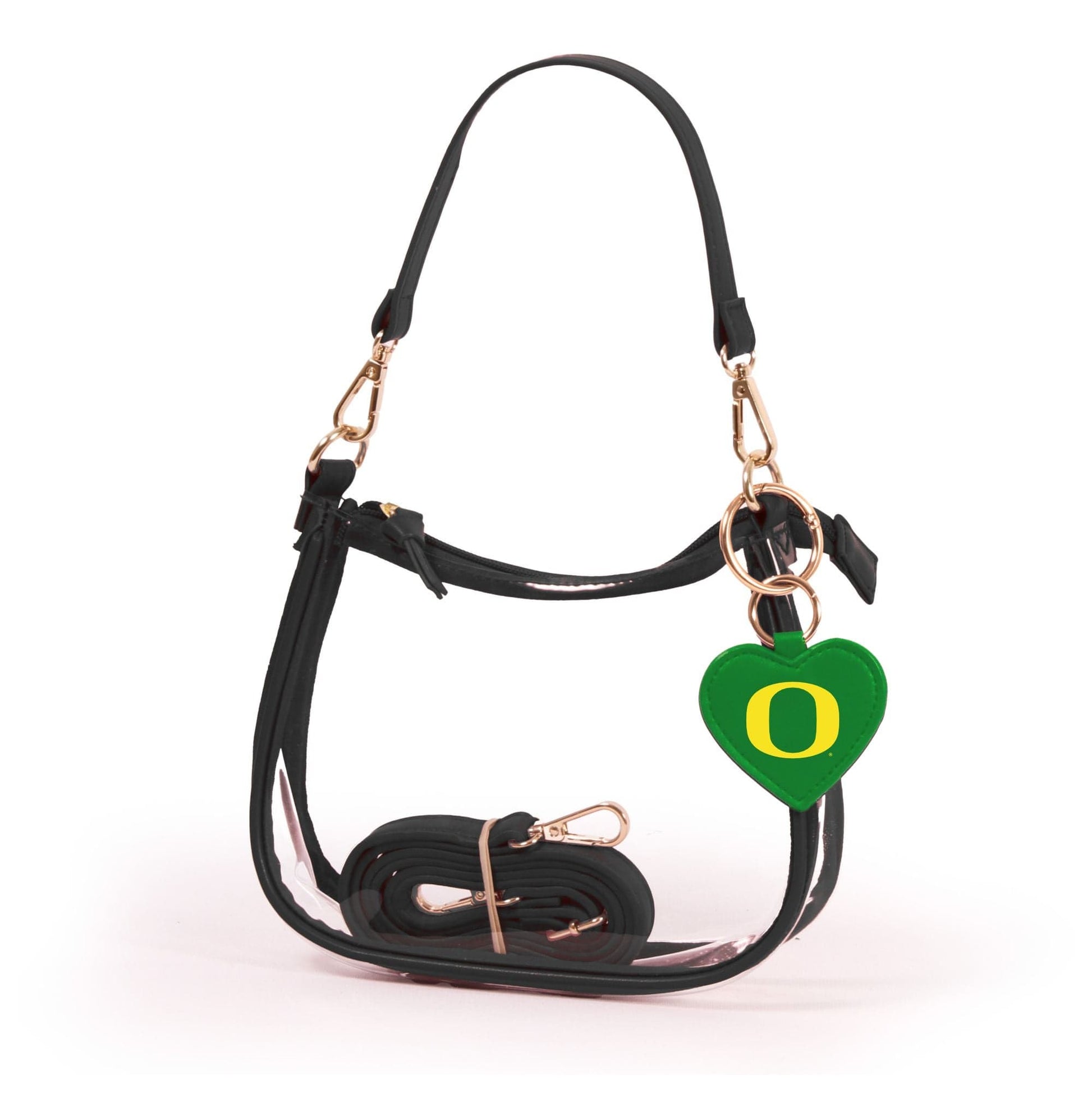 Oregon Clara Clear Crossbody Purse, stadium-approved, officially licensed, by Desden