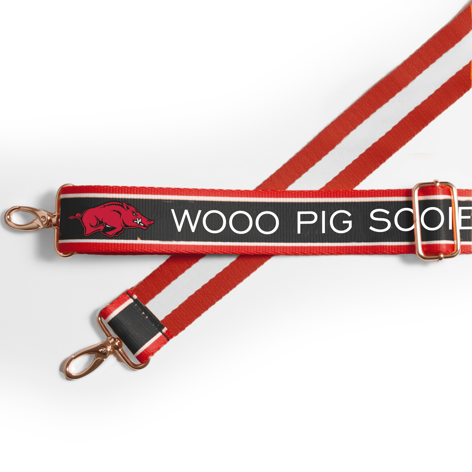 Arkansas Razorbacks officially licensed patterned purse strap by Desden