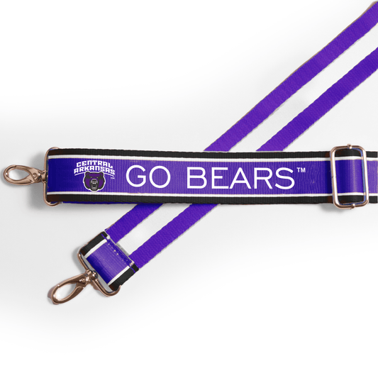 Central Arkansas Bears officially licensed patterned purse strap by Desden