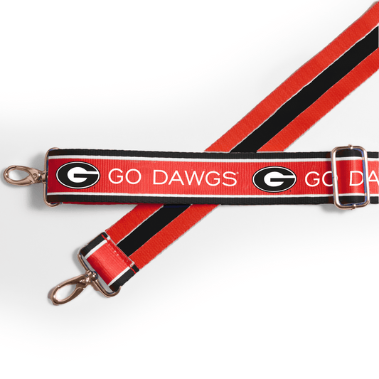 Georgia Bulldogs officially licensed patterned purse strap by Desden