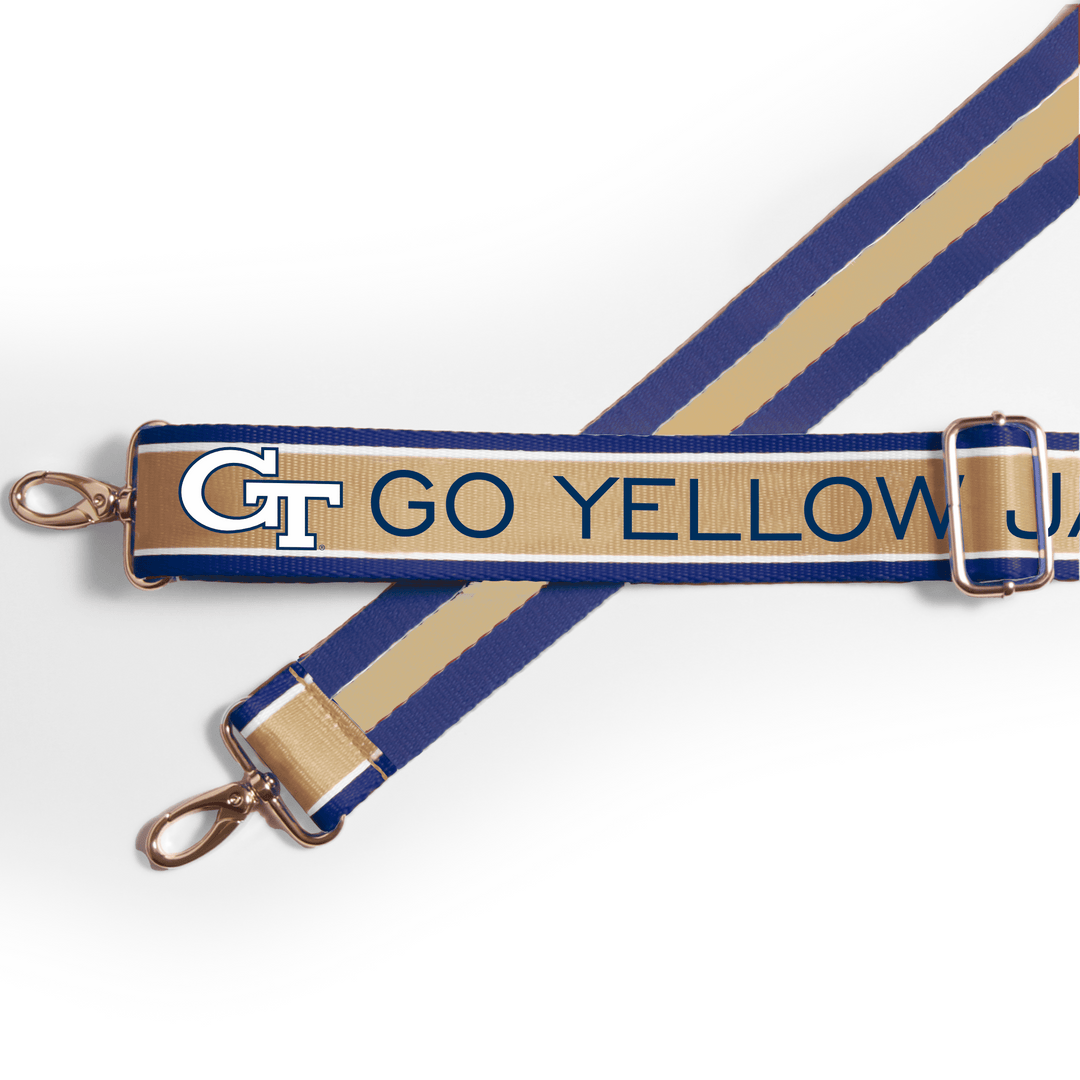 Desden Strap Patterned Shoulder Strap 1.5" - Georgia Tech