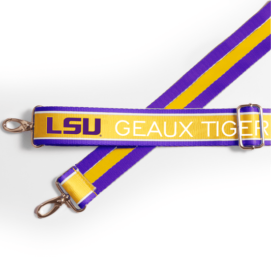 LSU Tigers officially licensed patterned purse strap by Desden