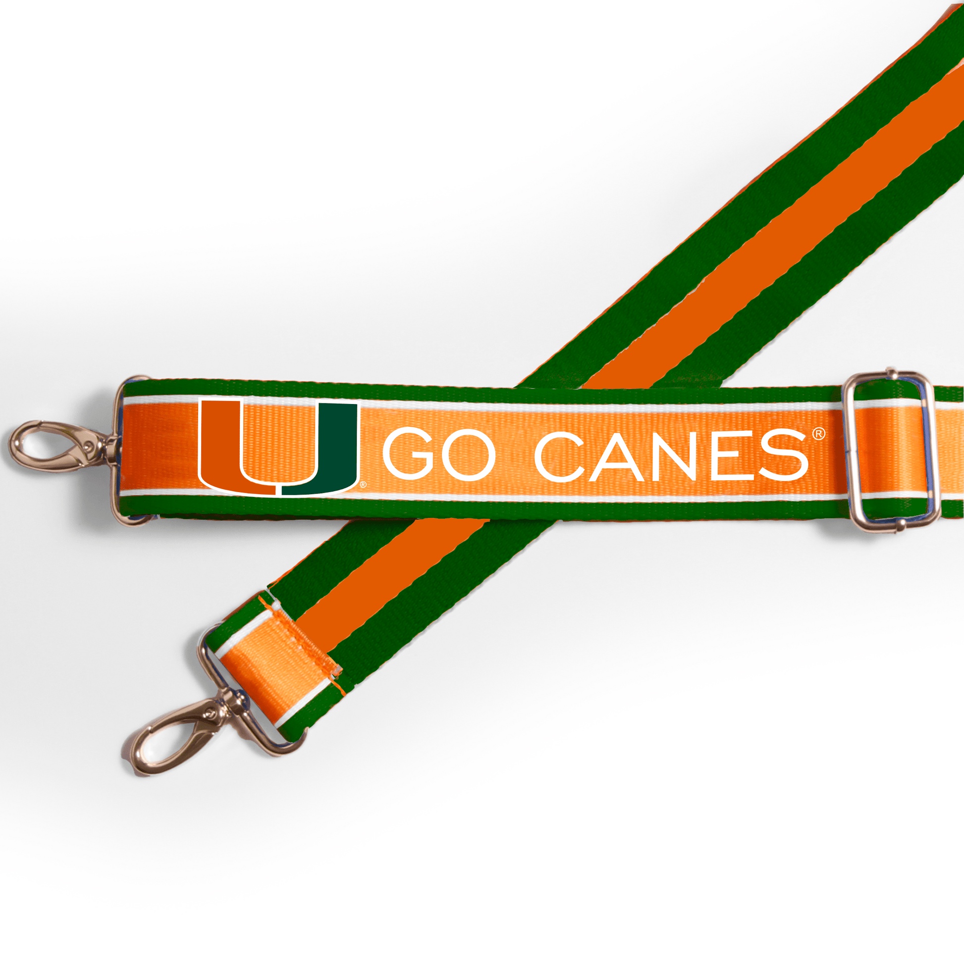 Miami Hurricanes officially licensed patterned purse strap by Desden