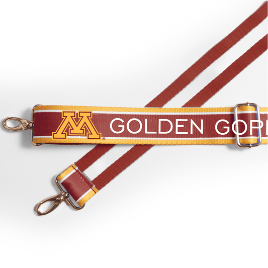 Minnesota Golden Gophers officially licensed patterned purse strap by Desden