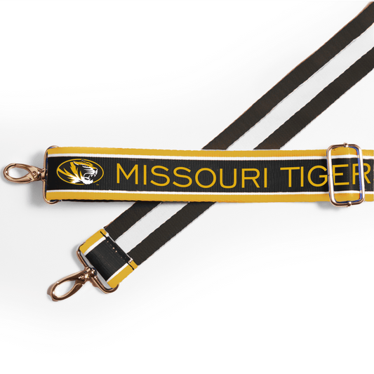 Missouri Tigers officially licensed patterned purse strap by Desden