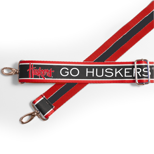 Nebraska Cornhuskers officially licensed patterned purse strap by Desden
