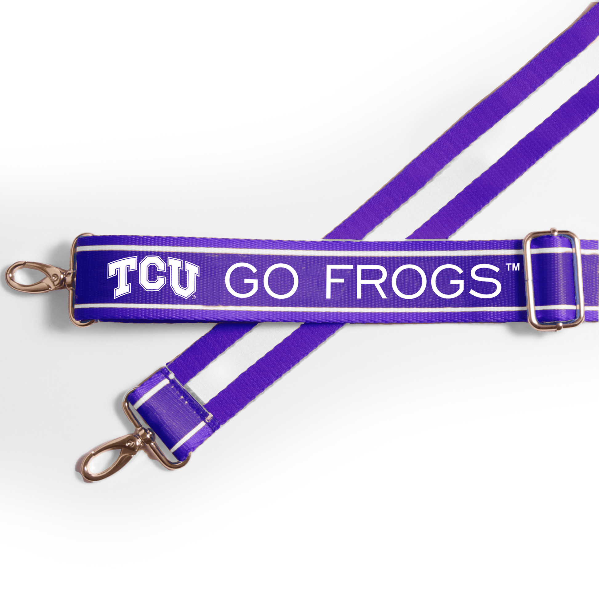 TCU Horned Frogs officially licensed patterned purse strap by Desden