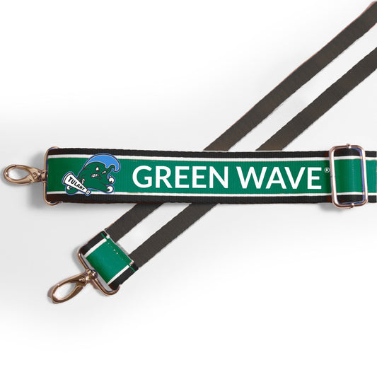 Tulane Green Wave officially licensed patterned purse strap by Desden