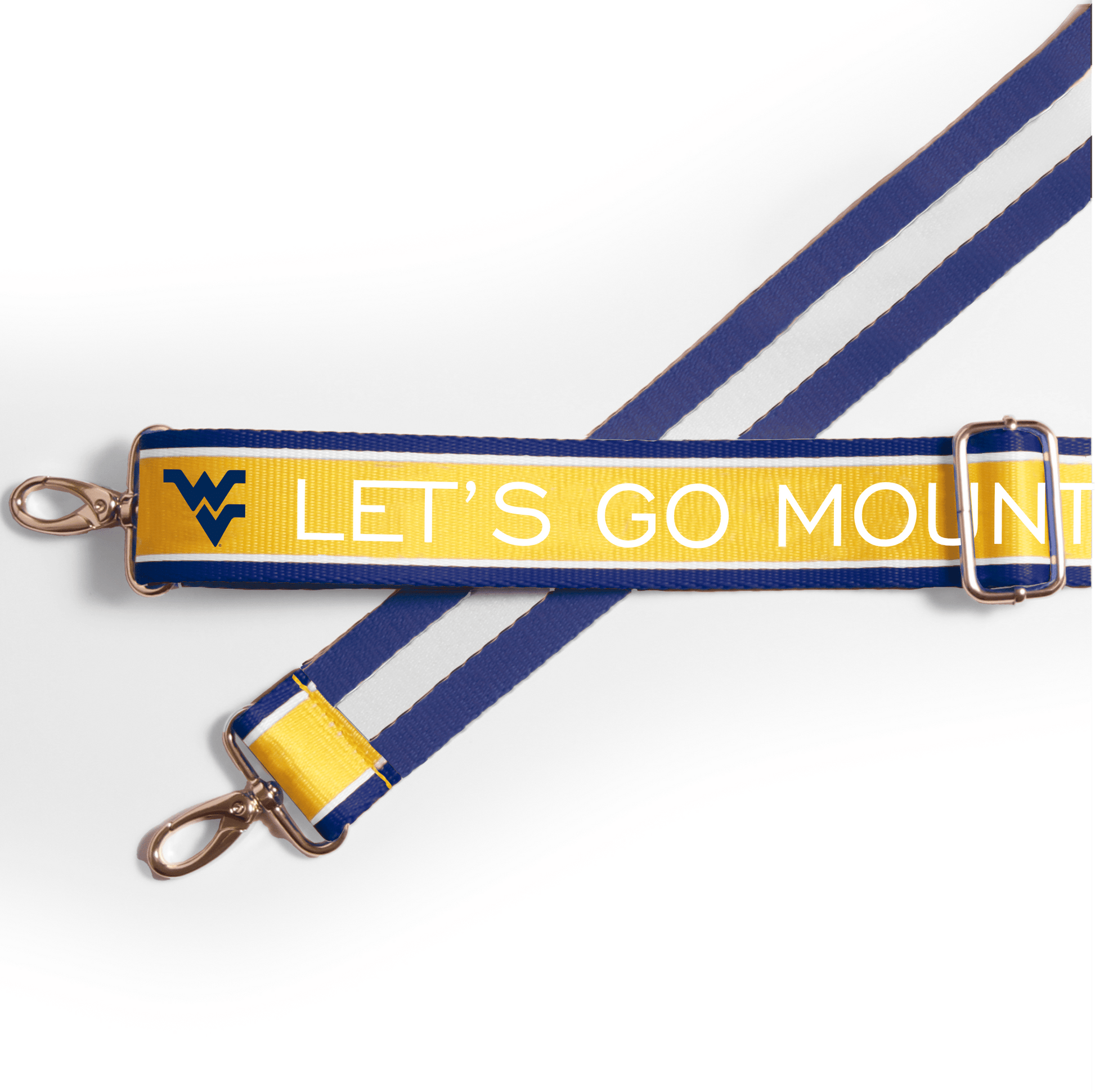 West Virginia Mountaineers officially licensed patterned purse strap by Desden