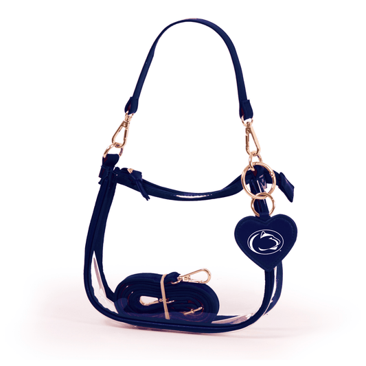 Penn State Clara Clear Crossbody Purse, stadium-approved, officially licensed, by Desden