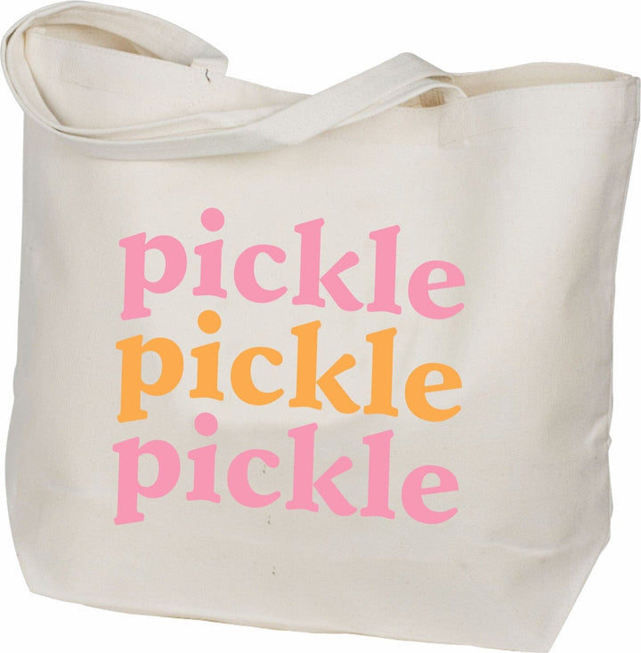 Desden Tote Pink and Orange Pickleball Canvas Tote Bag