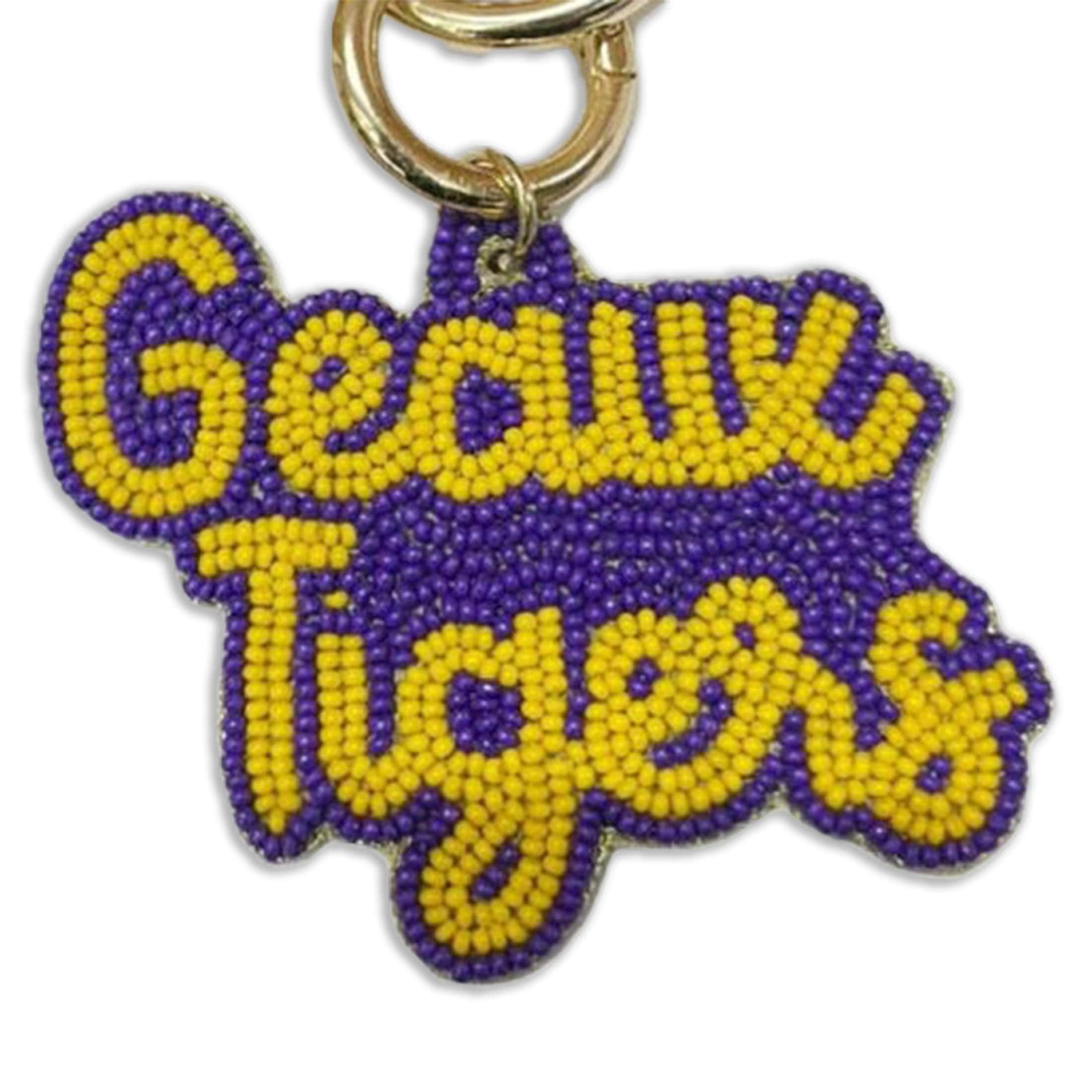 Desden Accessory PRE-ORDER Beaded Purse Charm – LSU Tigers