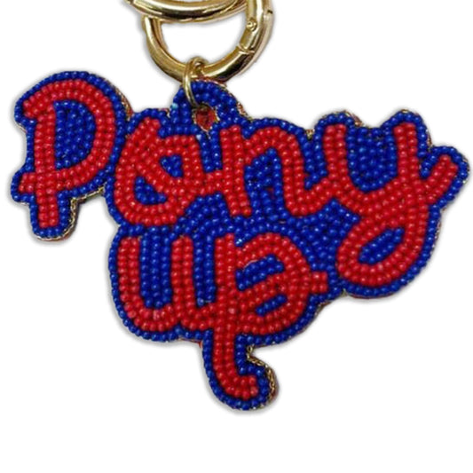 Desden Accessory PRE-ORDER Beaded Purse Charm – SMU Mustangs