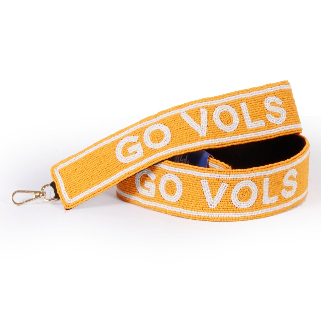 Desden Strap Beaded Purse Straps in Orange and White for the University of Tennessee