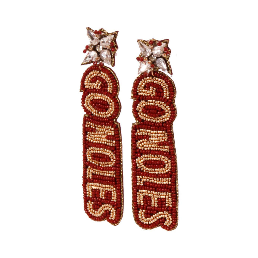 Desden Beaded Cuff PRE ORDER FOR SPRING DELIVERY 😀 PRE ORDER FOR SPRING DELIVERY 😀 Florida State FSU Go Noles Beaded Earrings in Garnet and Gold by Desden