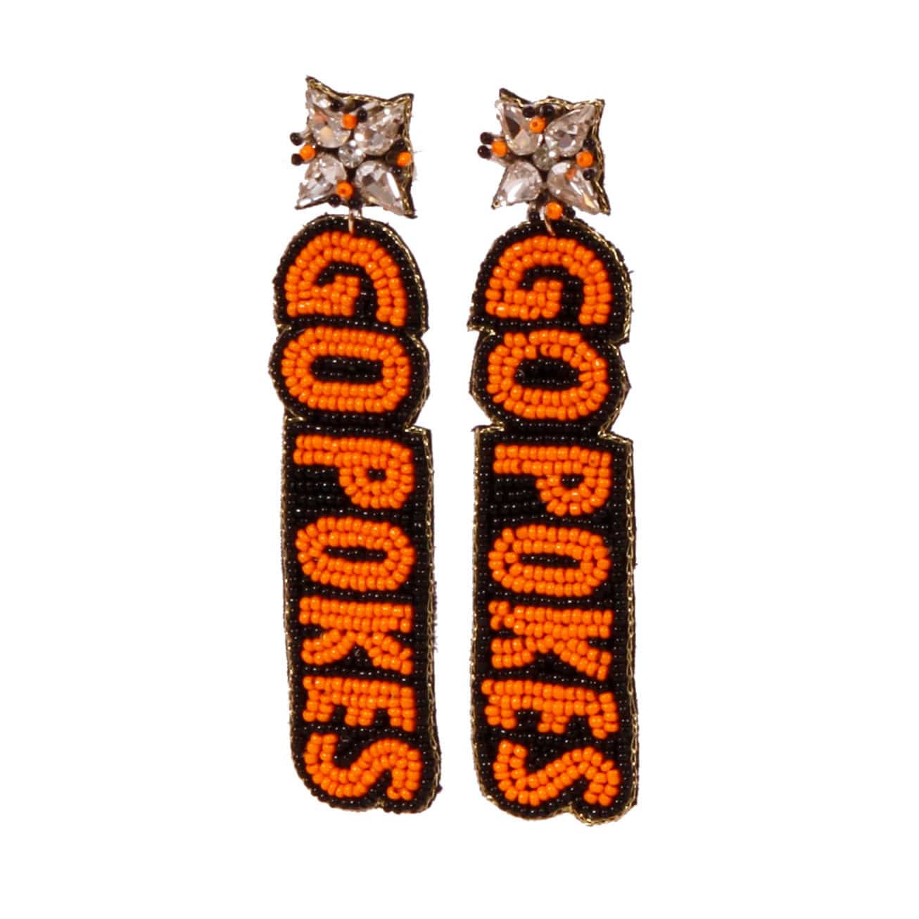 Desden Beaded Cuff PRE ORDER FOR SPRING DELIVERY 😀 PRE ORDER FOR SPRING DELIVERY 😀 Oklahoma State OSU Cowboys Beaded Earrings in Orange and Black by Desden