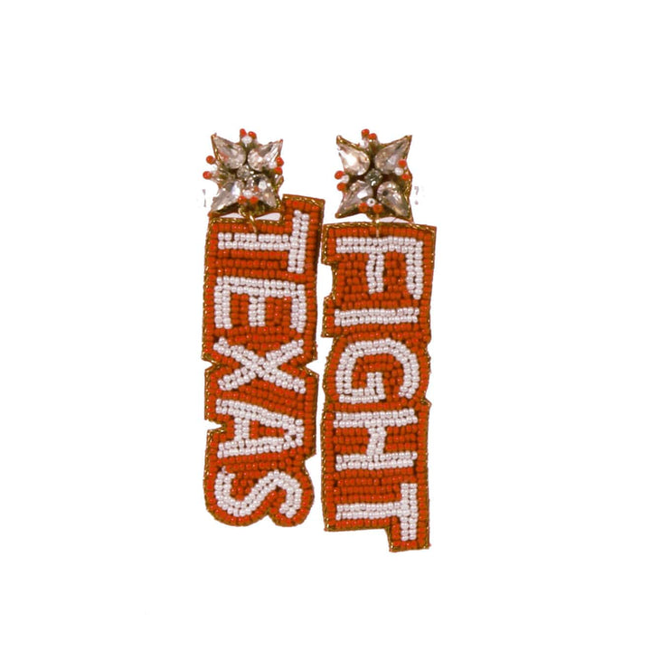 Desden Beaded Cuff PRE ORDER FOR SPRING DELIVERY 😀 PRE ORDER FOR SPRING DELIVERY 😀 Texas Hook 'em Beaded Earrings in Burnt Orange and White by Desden