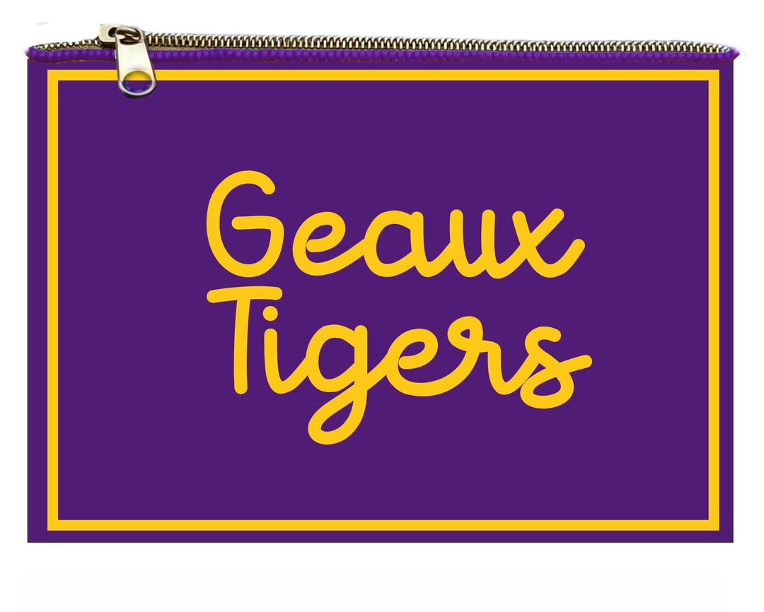 Desden PRE-ORDER Hand Beaded Coin Pouch – LSU Tigers