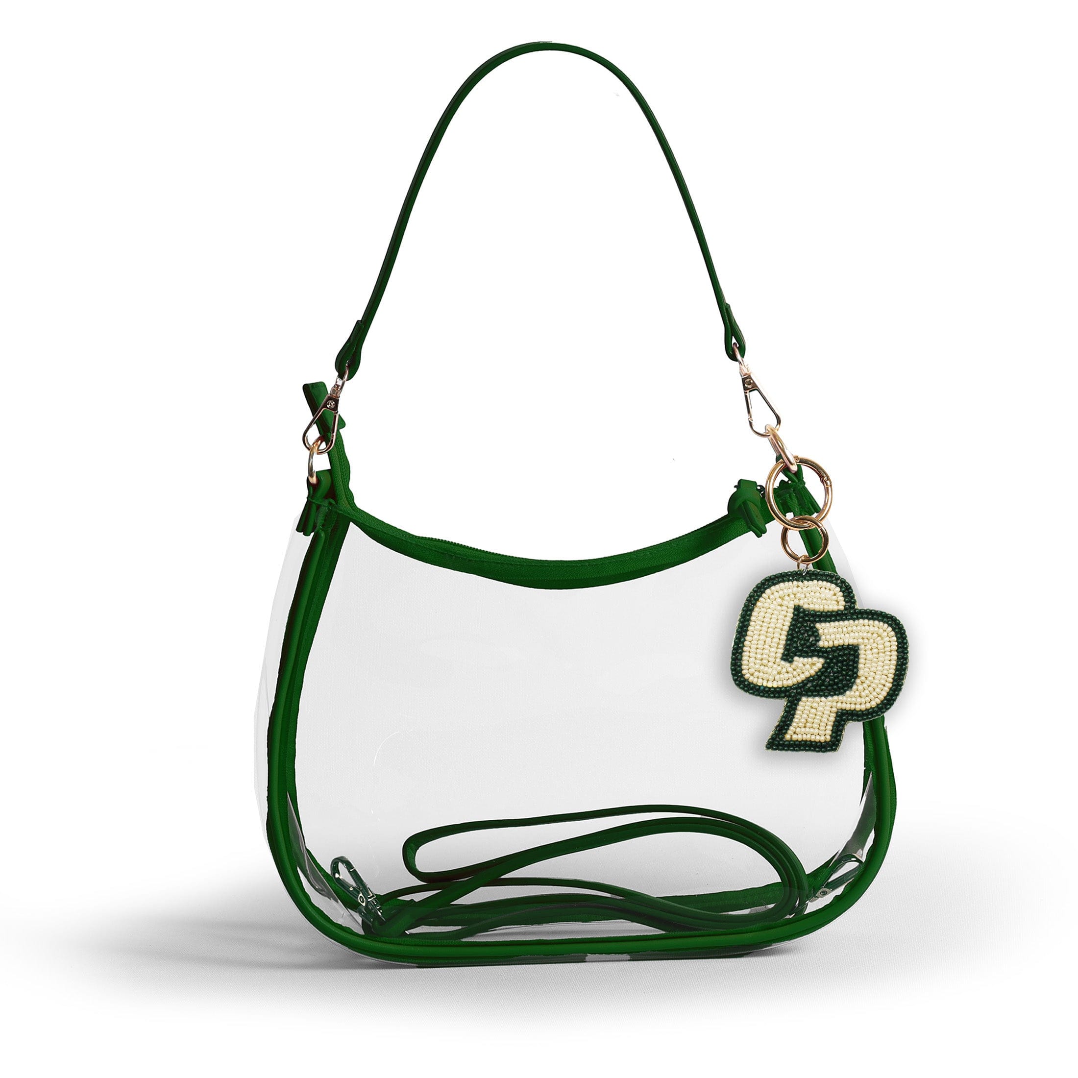 Desden Purse PRE-ORDER Sara Clear Purse with Beaded Charm – Cal Poly Mustangs