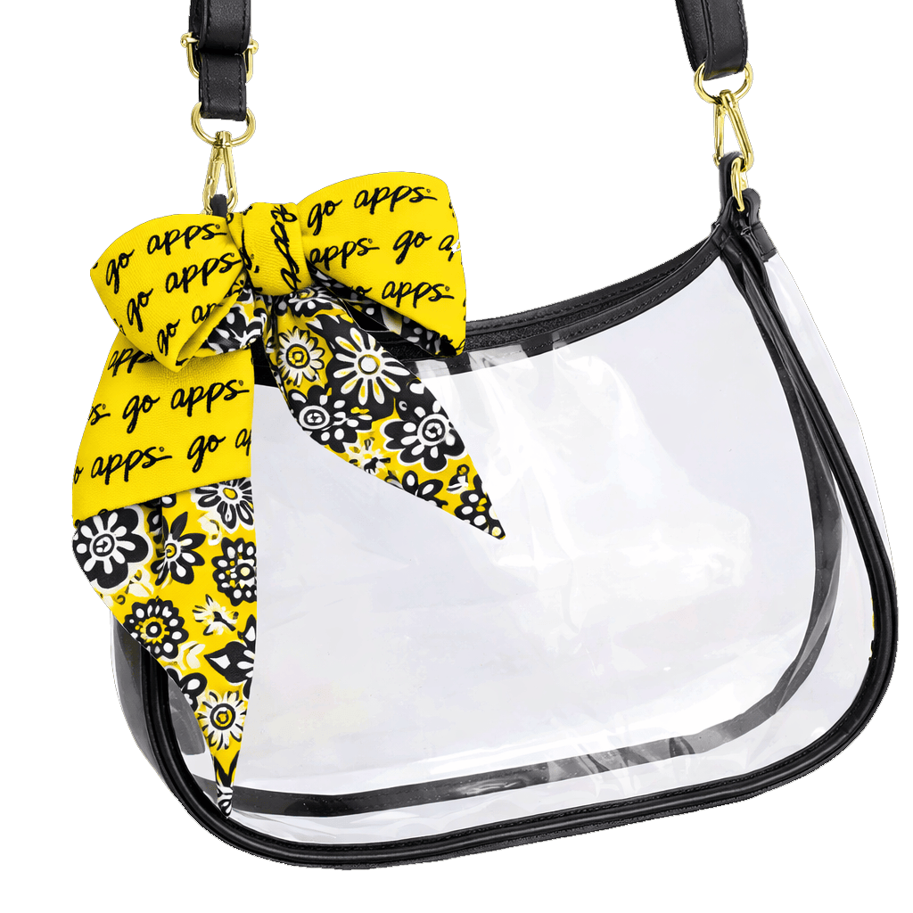 Desden PRE-ORDER Sara Clear Purse with Skinny Scarf – Appalachian State Mountaineers