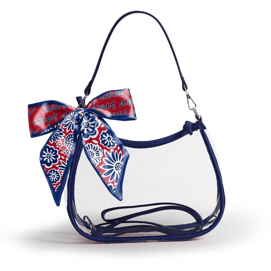 Arizona Wildcats Sara Clear Purse with Skinny Scarf, stadium-approved, officially licensed, by Desden