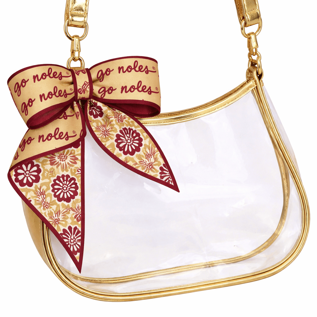 Desden PRE-ORDER Sara Clear Purse with Skinny Scarf – Florida State Seminoles