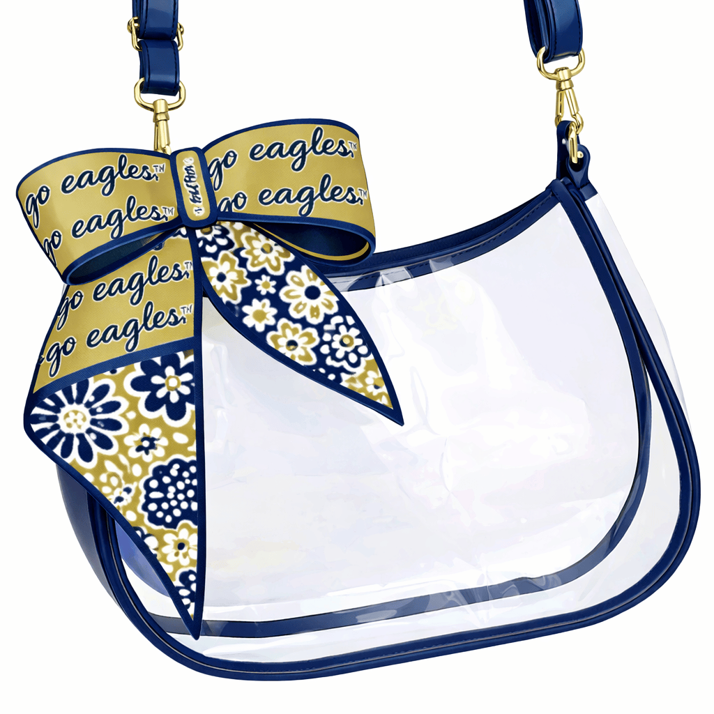 Desden PRE-ORDER Sara Clear Purse with Skinny Scarf – Georgia Southern Eagles