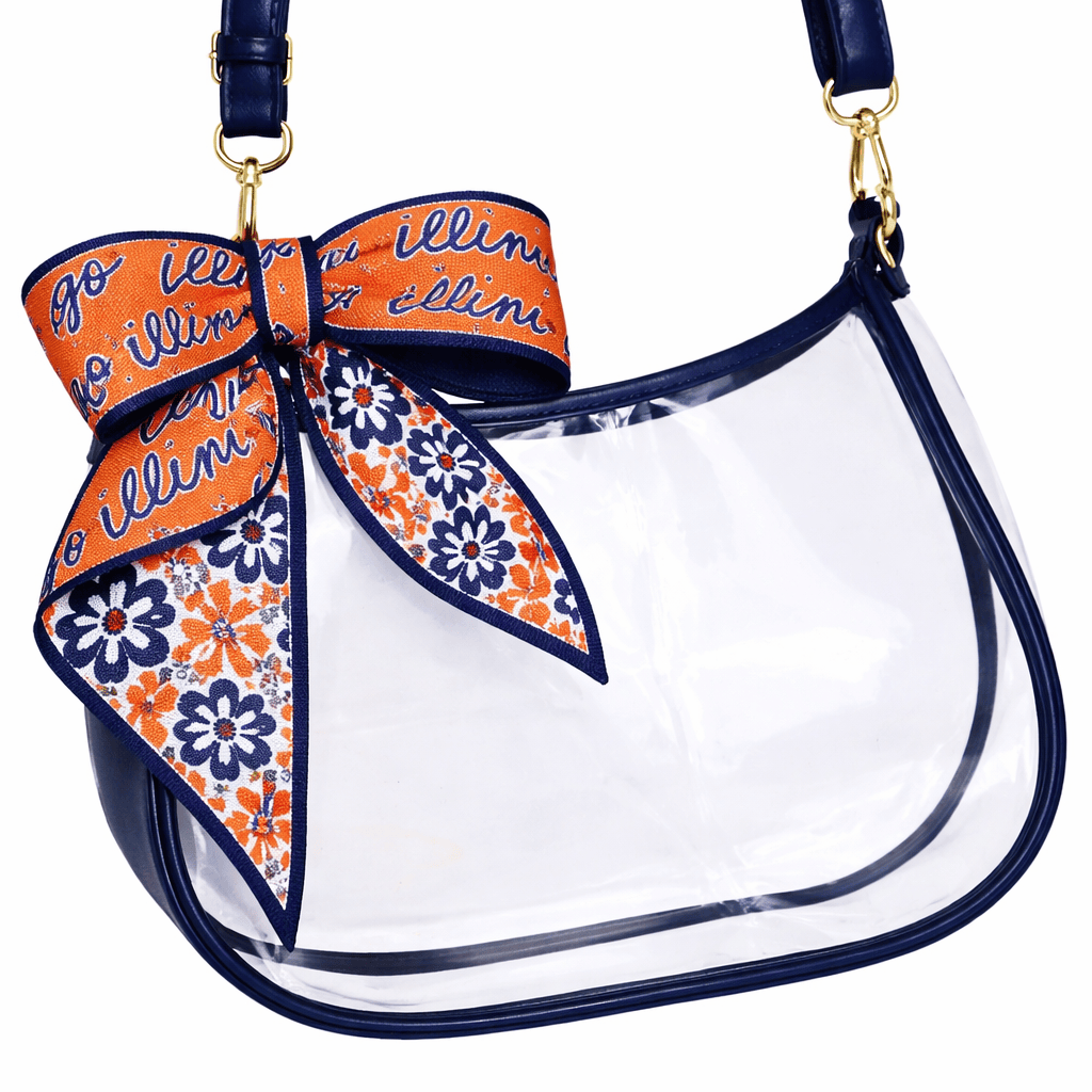 Desden PRE-ORDER Sara Clear Purse with Skinny Scarf – Illinois Fighting Illini