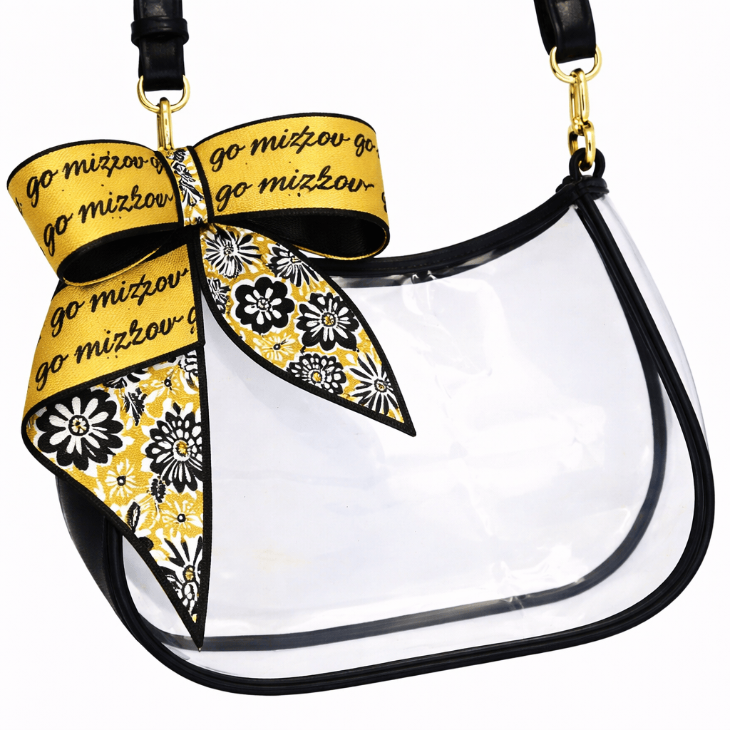 Desden PRE-ORDER Sara Clear Purse with Skinny Scarf – Missouri Tigers