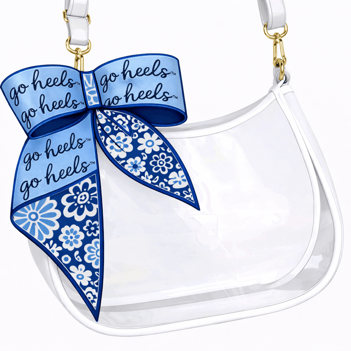 Desden PRE-ORDER Sara Clear Purse with Skinny Scarf – North Carolina Tar Heels