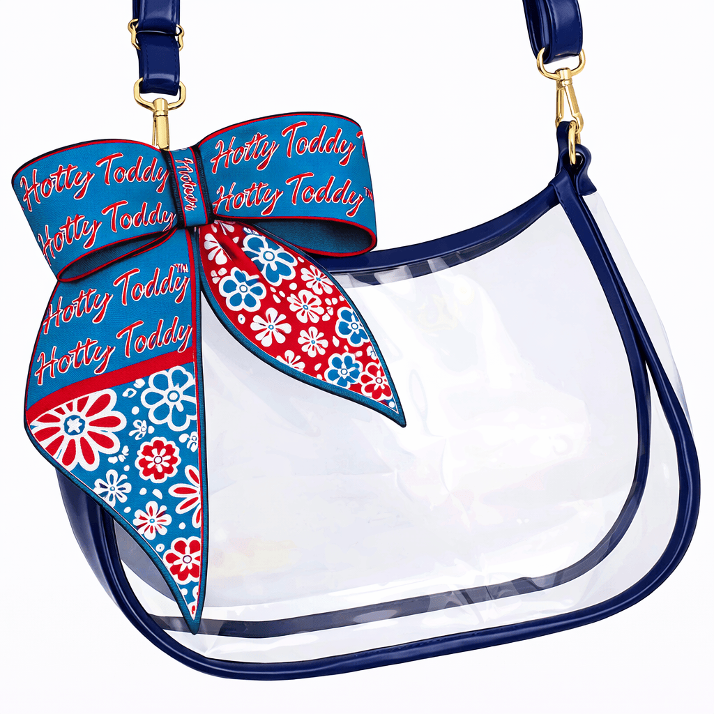 Desden PRE-ORDER Sara Clear Purse with Skinny Scarf – Ole Miss Rebels