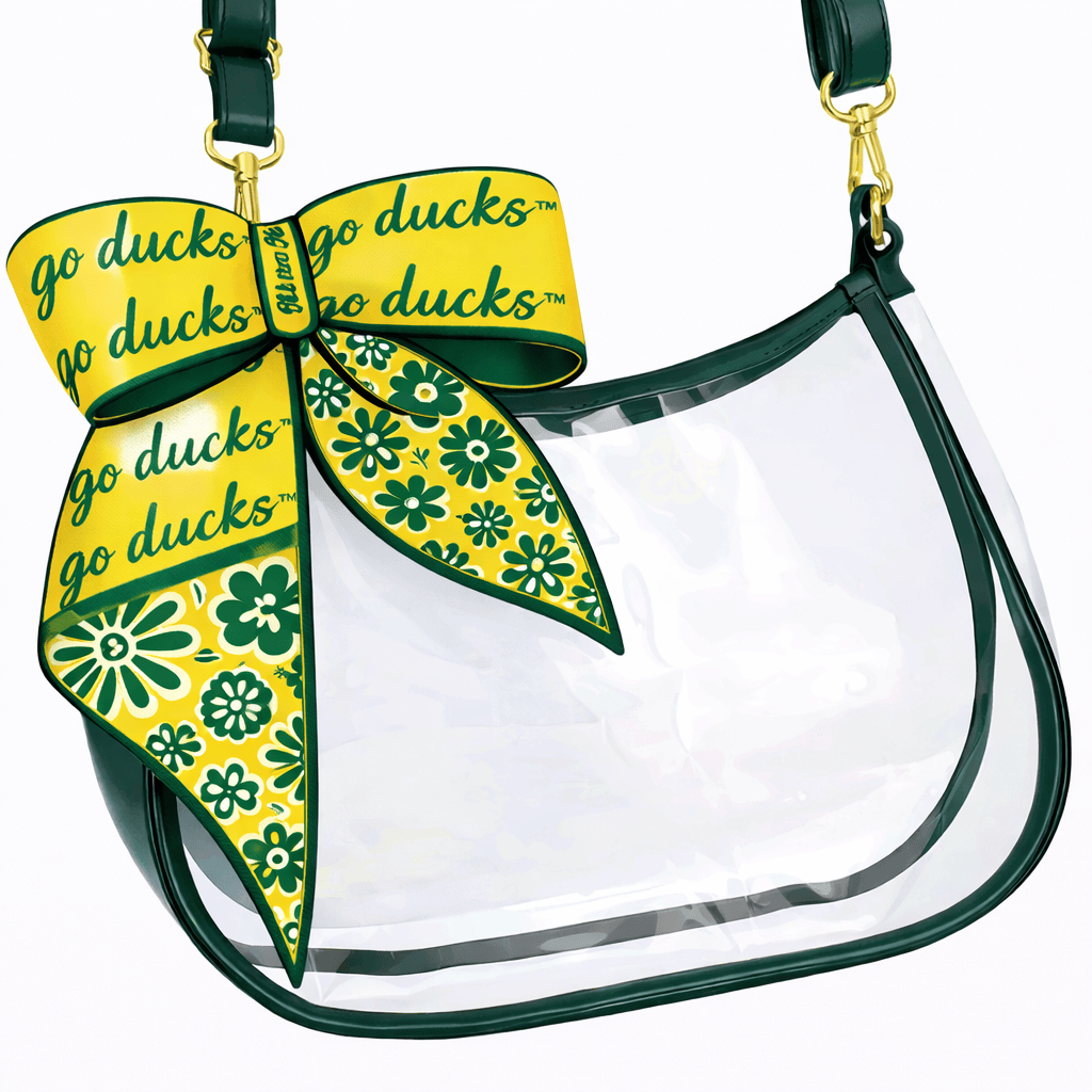 Desden PRE-ORDER Sara Clear Purse with Skinny Scarf – Oregon Ducks